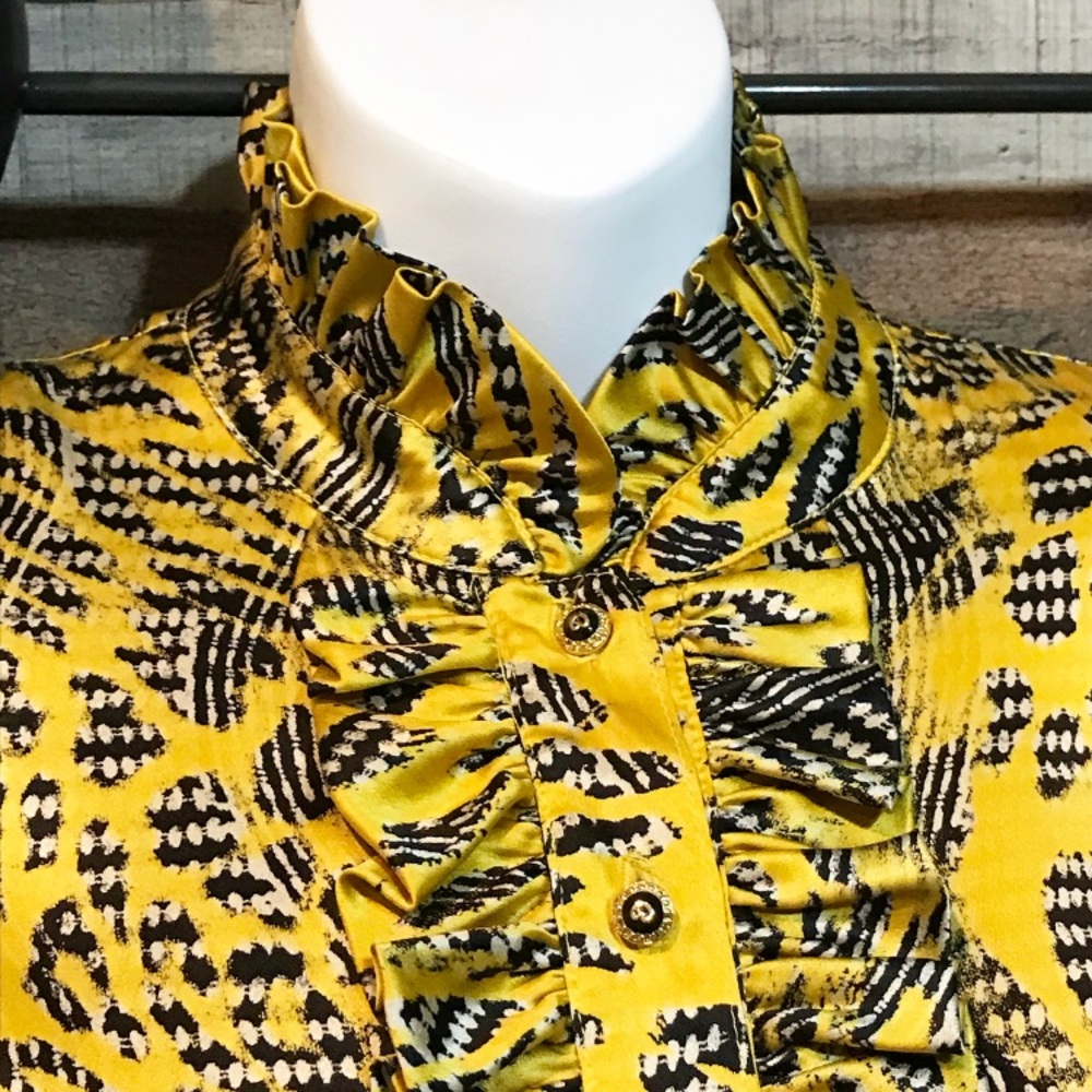 | st. john | Silk Ruffle Blouse - Picture 3 of 8